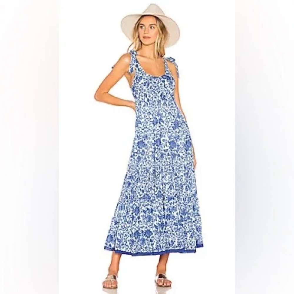 Free People Kikas Printed Midi Dress